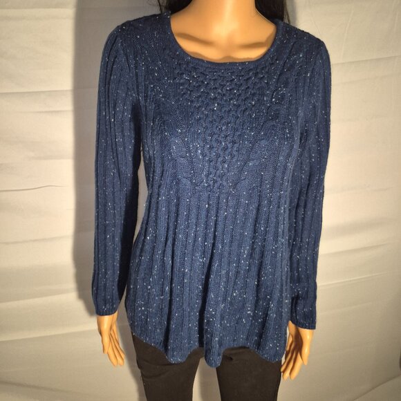 HANNAH Acrylic sweater, Turquoise with white specks in size LG. - Picture 12 of 16